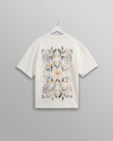 wax london Dean T-Shirt Ecru Botanic Graphic Print