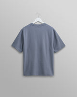 wax london Dean T-Shirt Textured Blue With Pocket