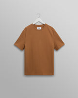 wax london men's Dean - Tan Textured Organic Cotton T-Shirt