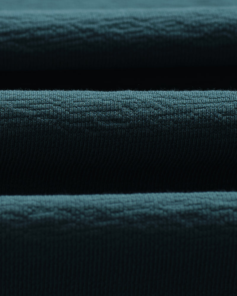 wax london men's Dean - Teal Textured Organic Cotton T-Shirt