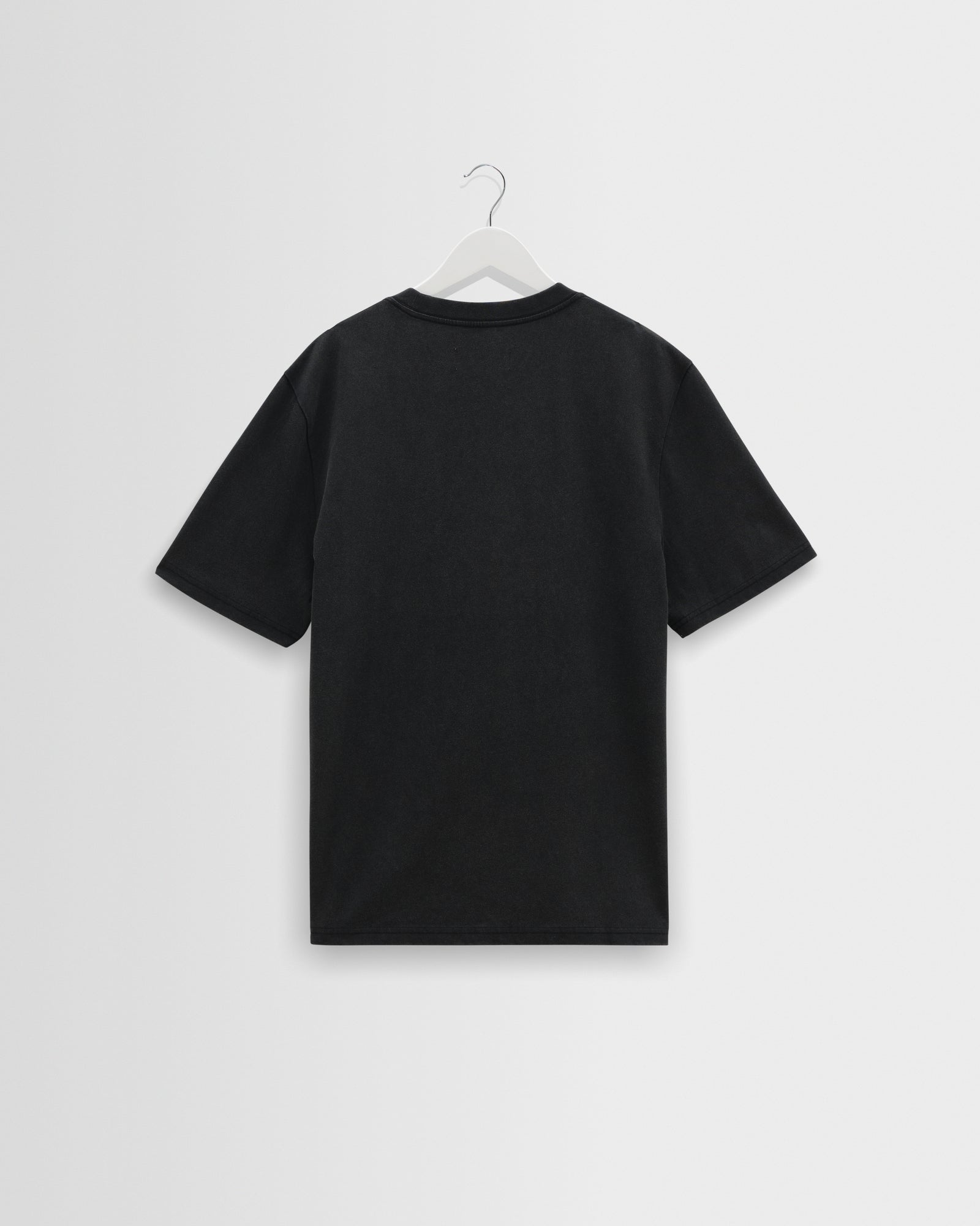 Men's Washed Black Compact Cotton Pocket T-Shirt | Wax London