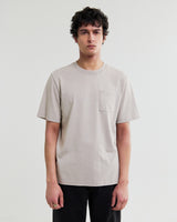 wax london men's Dean - Washed Clay Compact Cotton Pocket T-Shirt