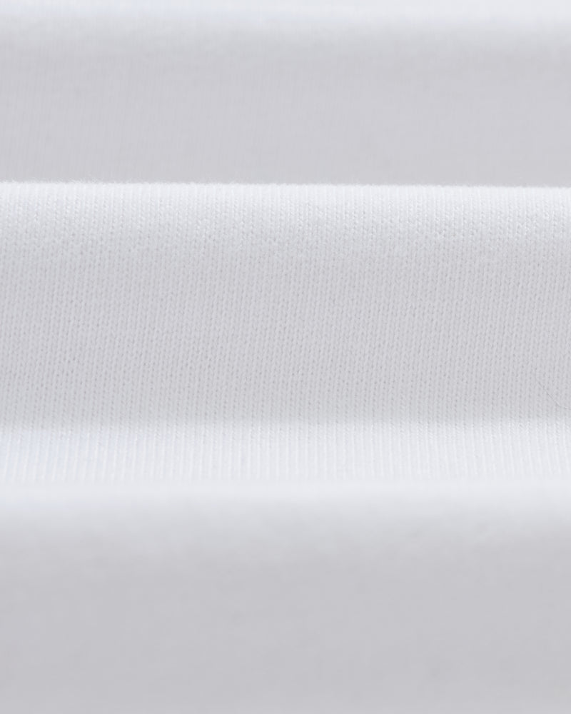 wax london men's Dean - White Embroidered Logo Organic Cotton T-Shirt