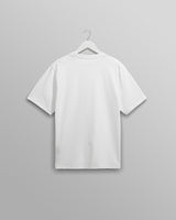 wax london men's Dean - White Embroidered Logo Organic Cotton T-Shirt
