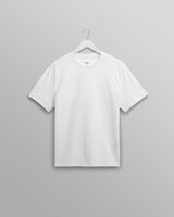 wax london men's Dean - White Embroidered Logo Organic Cotton T-Shirt