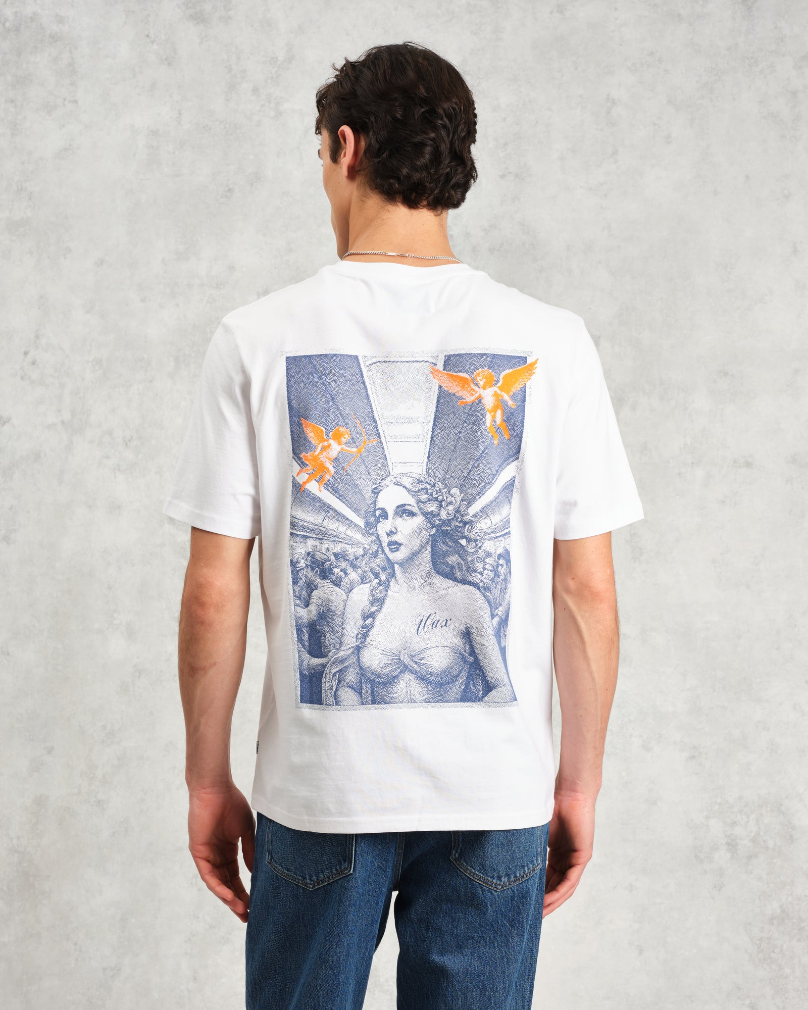 Men's White Venus Graphic Organic Cotton T-Shirt | Wax London