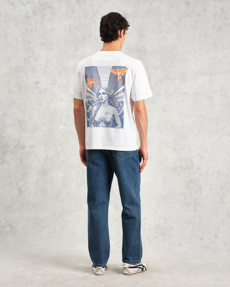 wax london Dean - White London Venus Graphic Organic Cotton T-Shirt