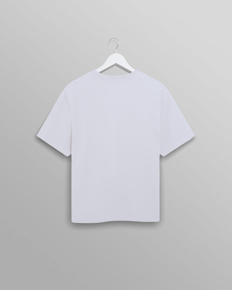 wax london men's Dean - White Textured Organic Cotton T-Shirt