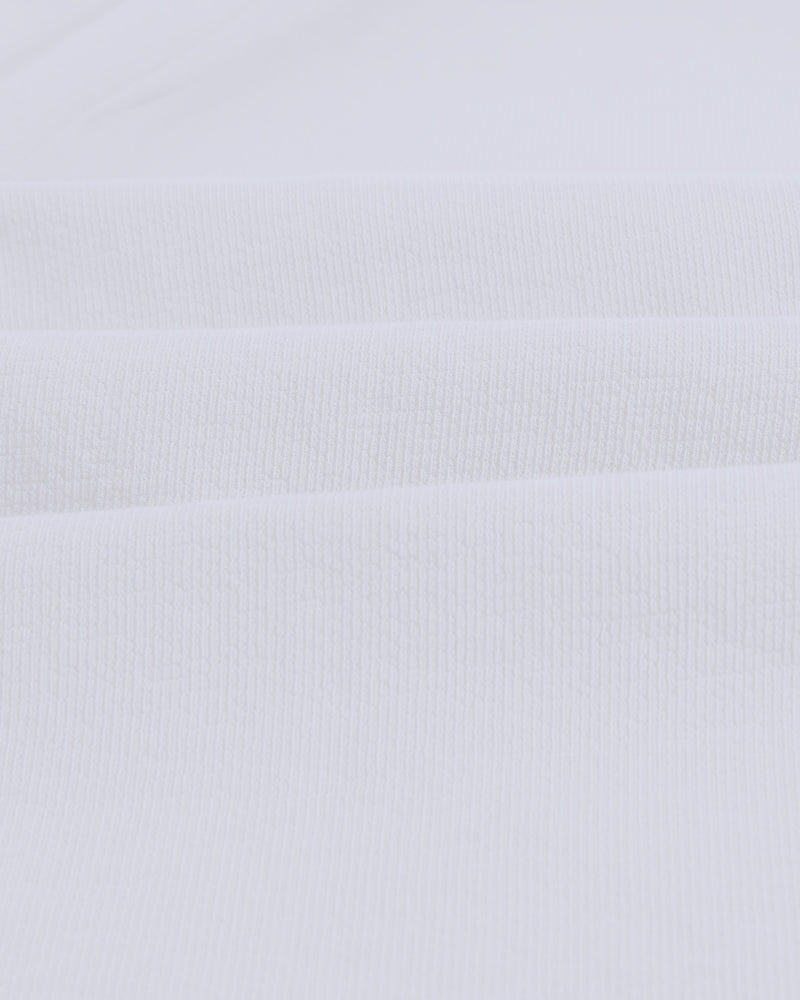 wax london men's Dean - White Textured Organic Cotton T-Shirt