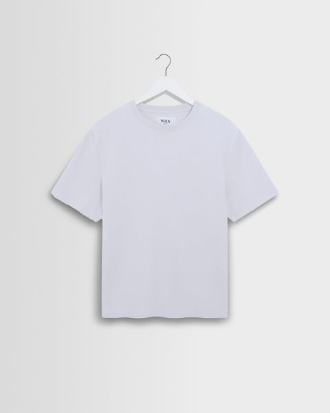 Dean - White Textured Organic Cotton T-Shirt