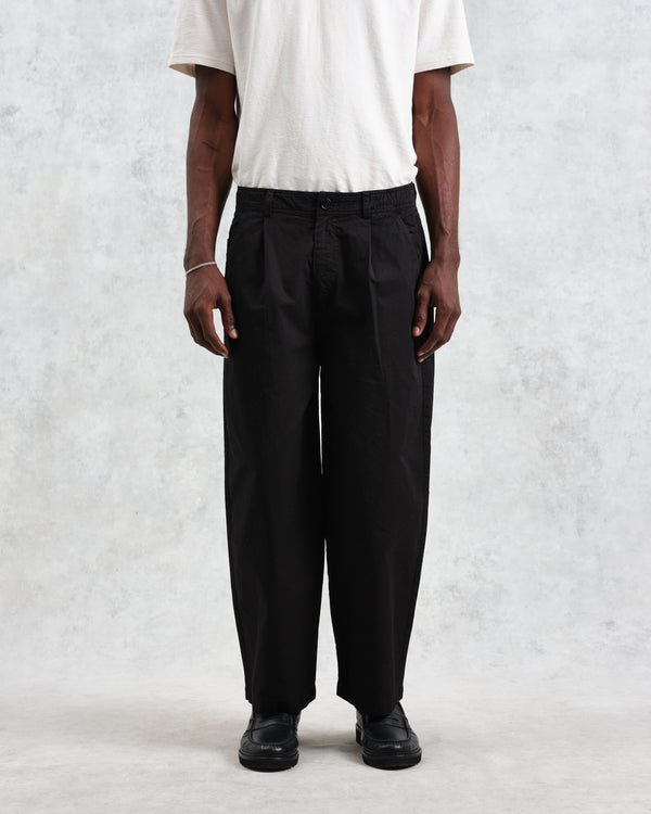 wax london Denali - Washed Black Carpenter Cotton Trousers