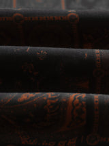 wax london men's Didcot - Black And Brown Paisley Short-Sleeve Shirt