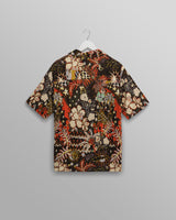 wax london Didcot - Black And Multicolour Abstract Short-Sleeve Shirt