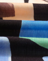 wax london men's Didcot - Black And Multicolour Pablo Short-Sleeve Shirt