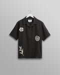 Didcot - Black Doodle Applique Short-Sleeve Shirt