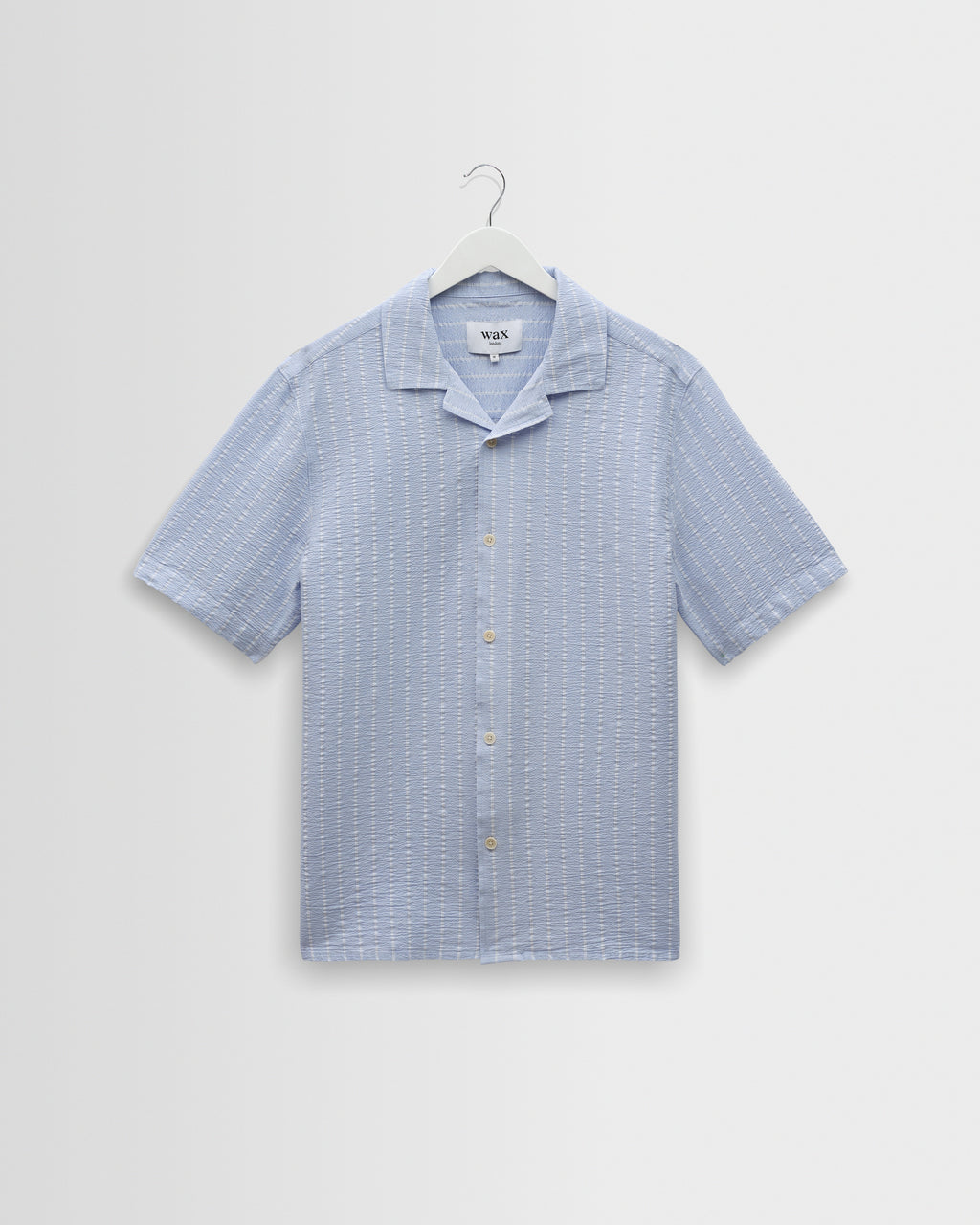 Didcot Ecru Seersucker Stripe Short Sleeve Shirt