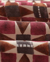 wax london men's Didcot - Burgundy Painted Geometric Short-Sleeve Shirt