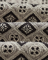Didcot - Ecru And Black Tile Print Short-Sleeve Shirt