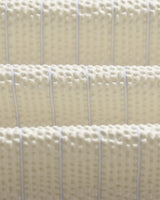 wax london men's Didcot - Ecru And Blue Seersucker Stripe Short-Sleeve Shirt