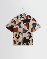 Didcot - Ecru And Multicolour Abstract Shapes Short-Sleeve Shirt