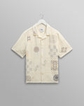 Didcot - Ecru Doodle Embroidered Short-Sleeve Shirt