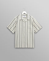 wax london Didcot - Ecru Fleck Stripe Short-Sleeve Shirt