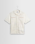Didcot - Ecru Summer Applique Short-Sleeve Shirt