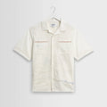 Didcot - Ecru Summer Applique Short-Sleeve Shirt