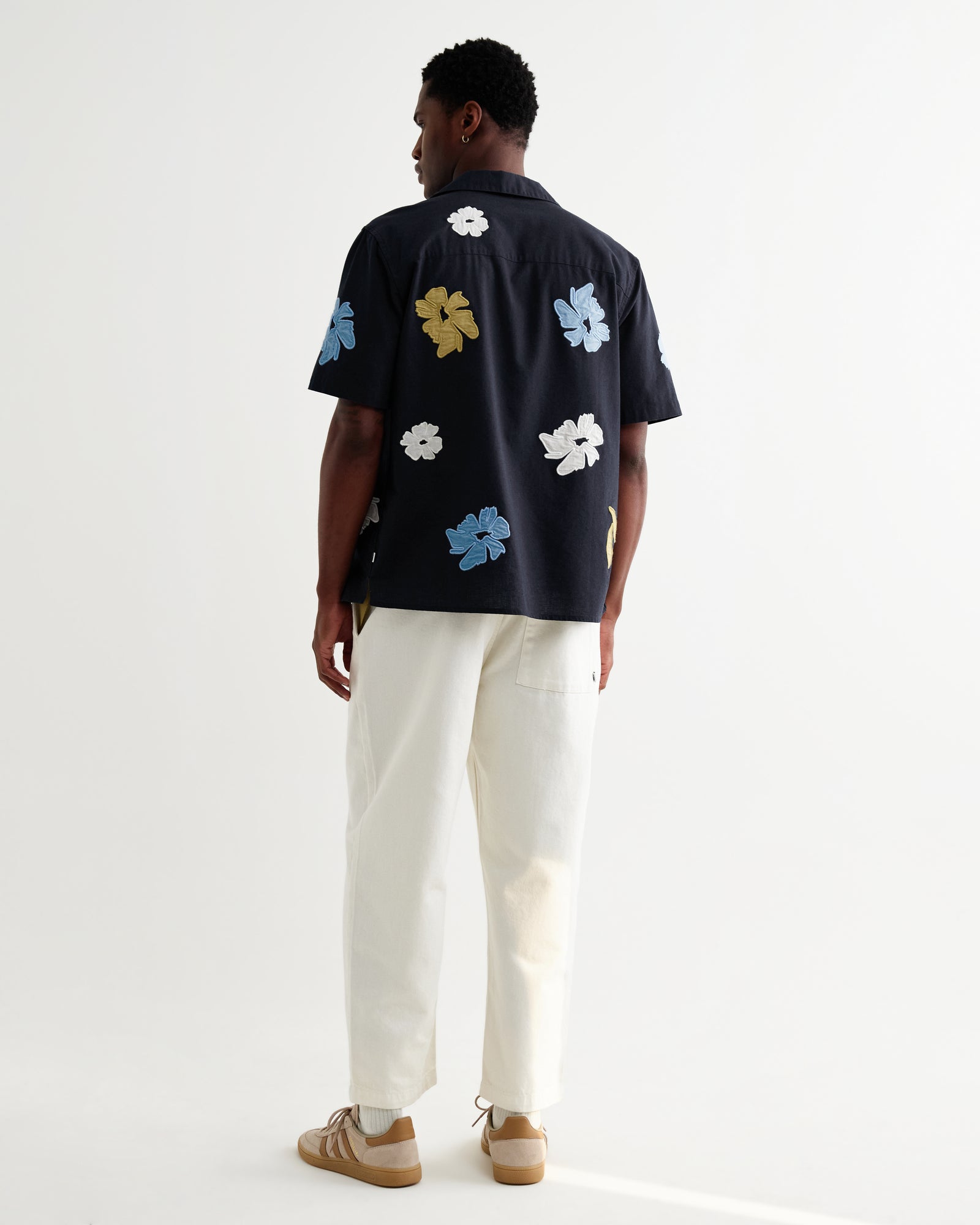 Men's Multicolour Applique Short-Sleeve Shirt | Wax London