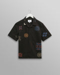 Didcot - Navy Doodle Embroidered Short-Sleeve Shirt