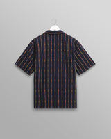 wax london Didcot - Navy Stripe Short-Sleeve Shirt