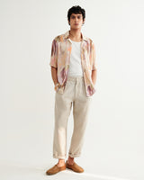 wax london men's Didcot - Pastel And Multicolour Floral Short-Sleeve Shirt