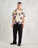 wax london Didcot - Peach Floral Blur Short-Sleeve Shirt