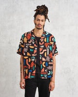 wax london Didcot Shirt Black/Multi Block