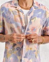 wax london Didcot Shirt Blue/Pink Botanic