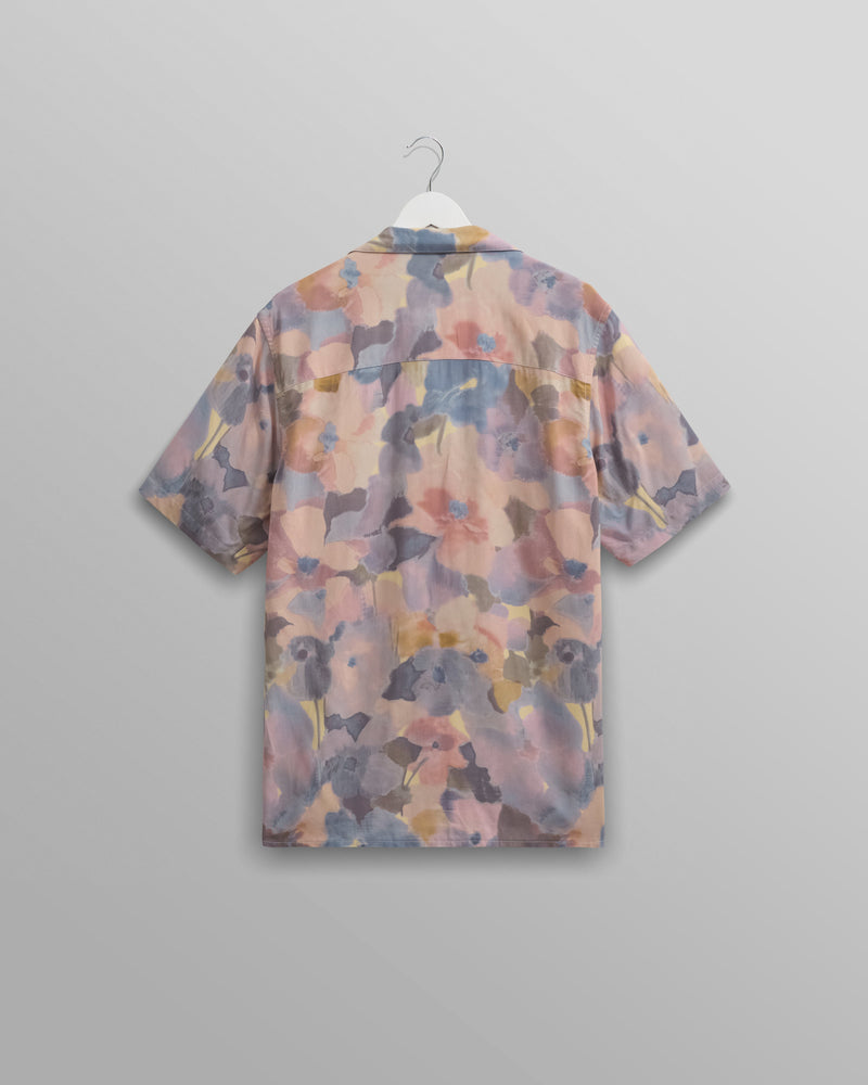 wax london Didcot Shirt Blue/Pink Botanic