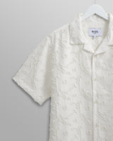 wax london Didcot Shirt Cream Floral Sheer