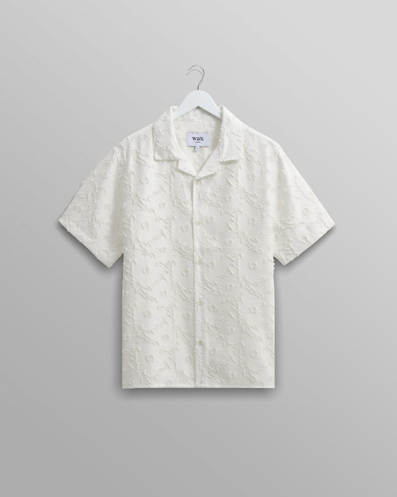 wax london Didcot Shirt Cream Floral Sheer