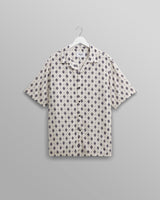 wax london Didcot Shirt Ecru Ditsy Tile