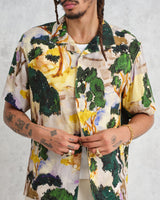 wax london Didcot Shirt Ecru/Green Forest