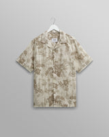 wax london Didcot Shirt Khaki Palm Floral