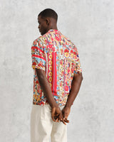 wax london Didcot Shirt Red/Multi Abstract Tile