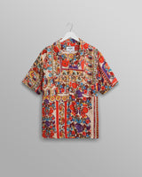 wax london Didcot Shirt Red/Multi Abstract Tile