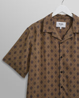 wax london Didcot Shirt Taupe Ditsy Tile