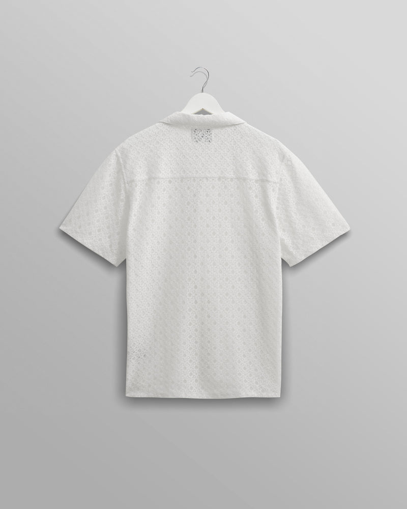 wax london Didcot Shirt White Corded Lace