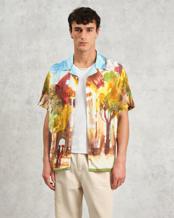 wax london Didcot - Watercolour Abstract Painting Short-Sleeve Shirt