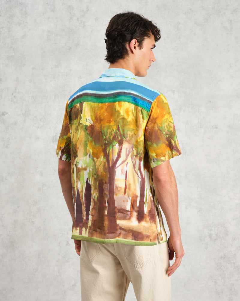 wax london Didcot - Watercolour Abstract Painting Short-Sleeve Shirt