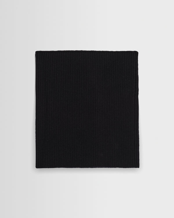 wax london men's Digby - Black Rib Wool Snood
