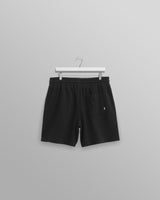 wax london Dudley - Black Rigid Waffle Shorts