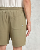 wax london Dudley - Khaki Rigid Waffle Shorts